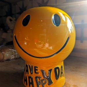 Vintage McCoy Smiley Face Cookie Jar